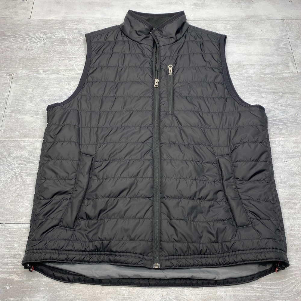 Carhartt Rain Defender Vest Mens L Tall Black Relaxed Fit Insulated OV2286-M